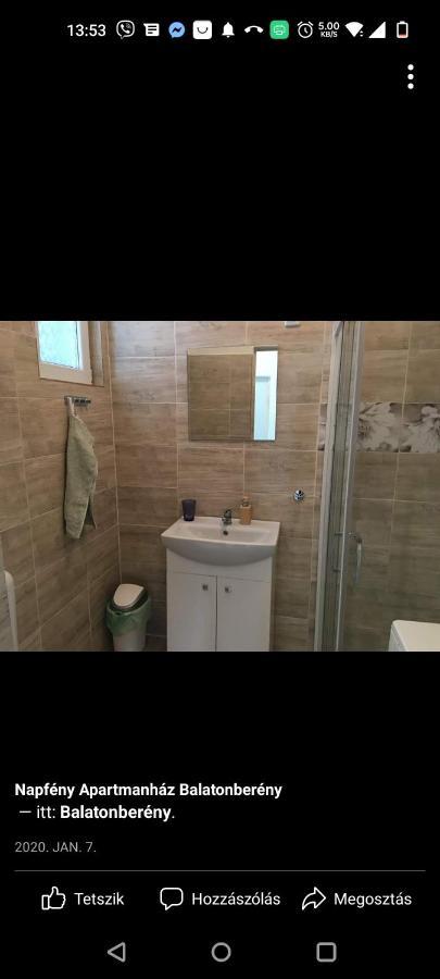 Napfeny Apartmanhaz Balatonberény Buitenkant foto